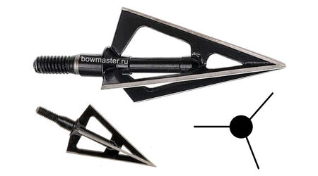 купите Наконечник охотничий TP212 фиксированный, 100 гран, 3 лезвия (3 шт.) в Москве